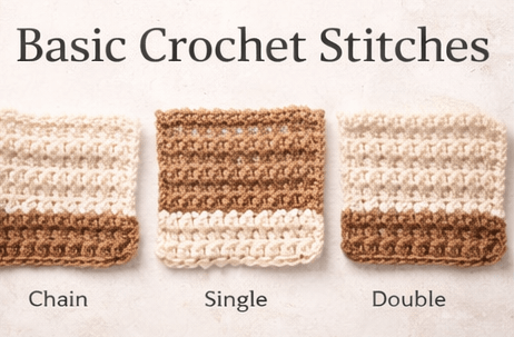 basic crochet stitches examples for beginners